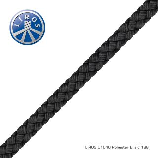 Braided Polyester Line black 4mm x 10m 5-pack