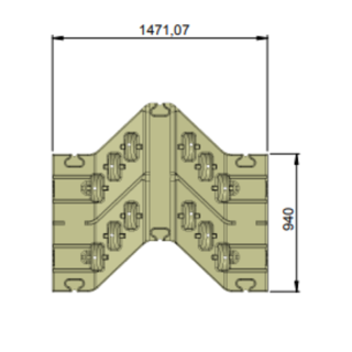 JetPort Flexi module medium, grey