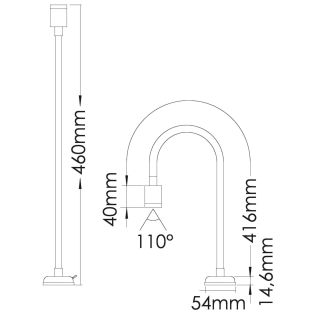 Articulating LED light 10 W 12/24 V