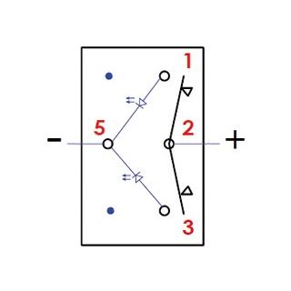 Marina R switch without toggle (ON)-OFF-(ON)