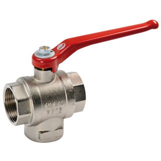 Ball ball brass 3-way 1/2" L