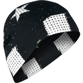 BEANIE SF BLK WHT FLAG