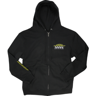 ZIP HOODY RACER BLK SM