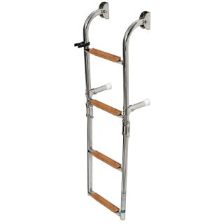S.S/wood ladder 4 steps