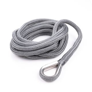 Qvarken Mooring Rope Dockline with thimble 16mm 6m grey