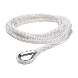 Qvarken Mooring Rope Dockline with thimble 12mm 3m white