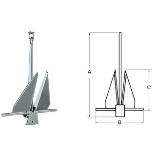 Danforth anchor 8 kg