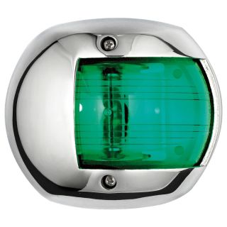 Classic 12 navigation light SS - green