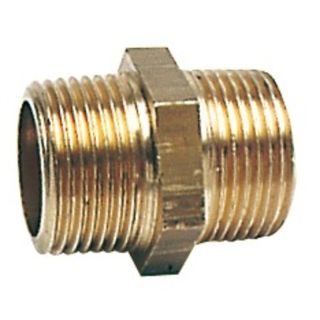 Brass double nipple 3/4"