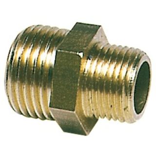 Brass double nipple 1/4" x 3/8"