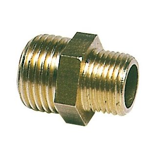 brass double nipple 3/4x1