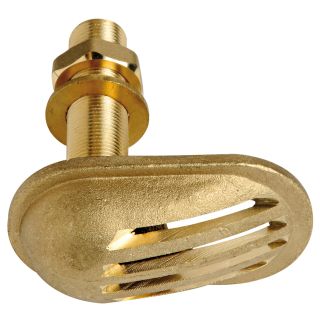 Cast brass thru hull scoop strainer 1"