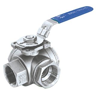 3-way ball valve 1/2" AISI 316