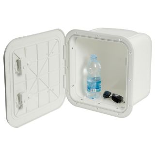 White locker w/lid 285 x 285 mm L-front
