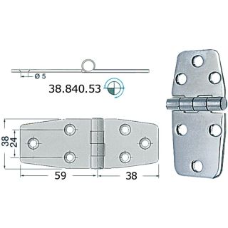 S.S hinge 97x38 mm