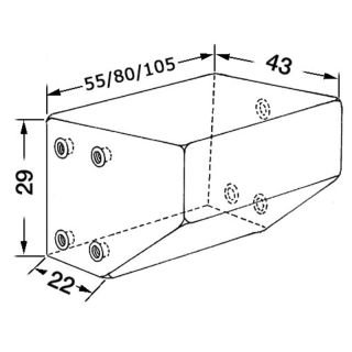 Toilet black water tank 75 L